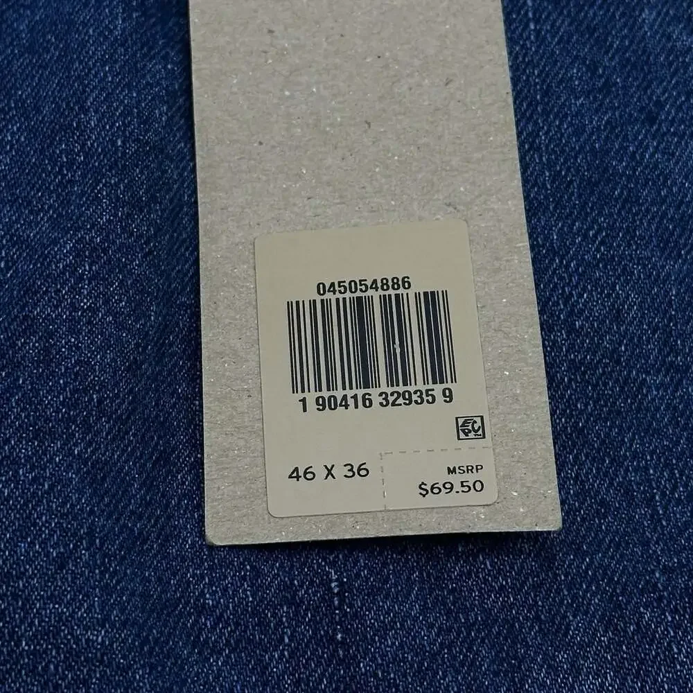 Levi's 505 Regular Fit Big & Tall Size 46x36 Straight Leg Medium Wash Jeans NWT